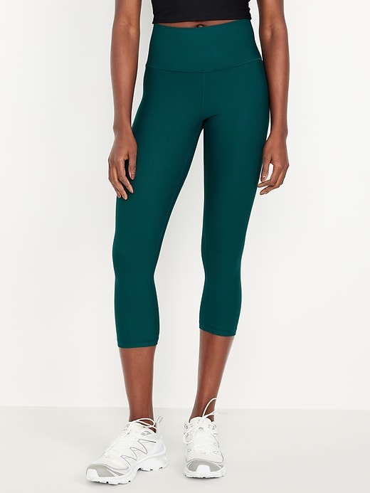 Image number 1 showing, High-Waisted PowerSoft Crop Leggings