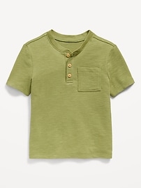 Image number 2 showing, Short-Sleeve Henley Pocket T-Shirt for Toddler Boys