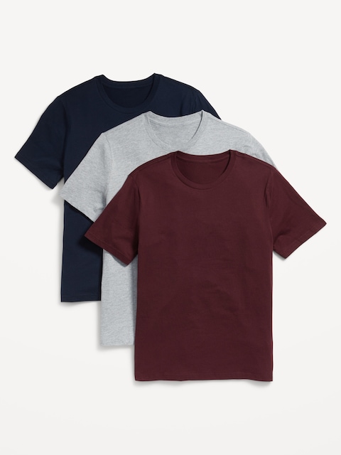 Solid Crew-Neck T-Shirt 3-Pack - Raisin Arizona