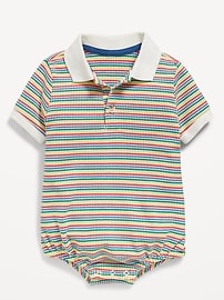 Image number 2 showing, Short-Sleeve Polo One-Piece for Baby