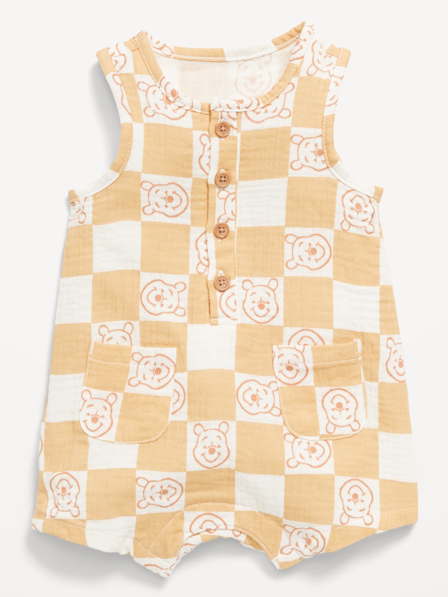 Disney Sleeveless Henley One-Piece Romper for Baby