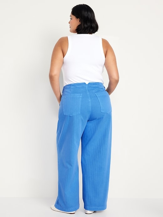 Image number 5 showing, High-Waisted Baggy Wide-Leg Jeans