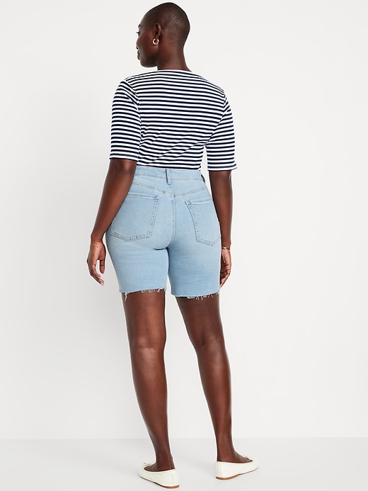 Image number 6 showing, High-Waisted OG Jean Cut-Off Shorts -- 7-inch inseam