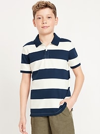 Image number 1 showing, Printed Pique Polo Shirt for Boys