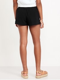 Image number 2 showing, Loose Double-Weave Utility Shorts for Girls