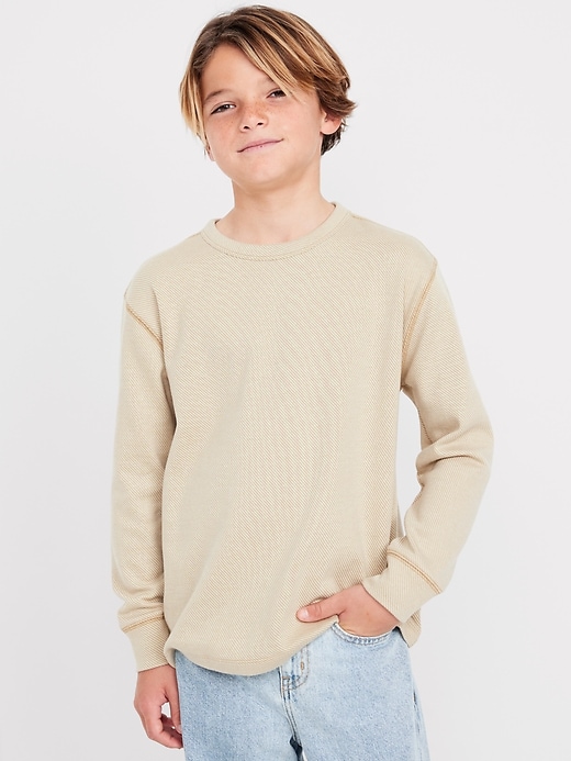 View large product image 1 of 3. Long-Sleeve Cozy-Knit T-Shirt for Boys