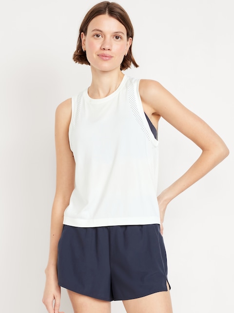 Fluid Seamless Loose Tank Top - Magnolia White