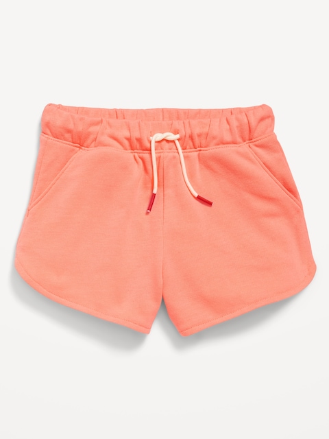 French-Terry Shorts for Toddler Girls - Melon Shock Neon