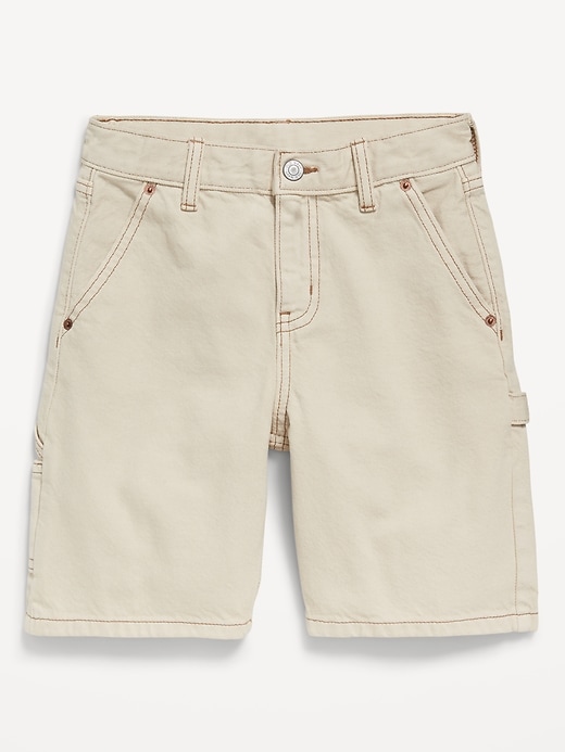 Image number 4 showing, Knee Length Baggy Carpenter Jean Shorts for Boys