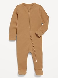 Image number 1 showing, Unisex Sleep & Play 2-Way-Zip Footed One-Piece for Baby