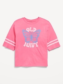 Image number 1 showing, Oversized Short-Sleeve Graphic T-Shirt for Girls