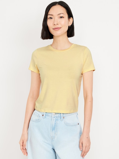 Bestee Crop T-Shirt - Sweet Butter
