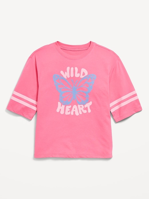 Image number 3 showing, Oversized Short-Sleeve Graphic T-Shirt for Girls