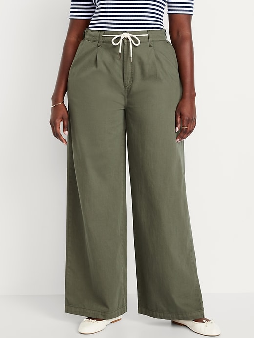 Image number 5 showing, High-Waisted Super Wide-Leg Drapey Pants