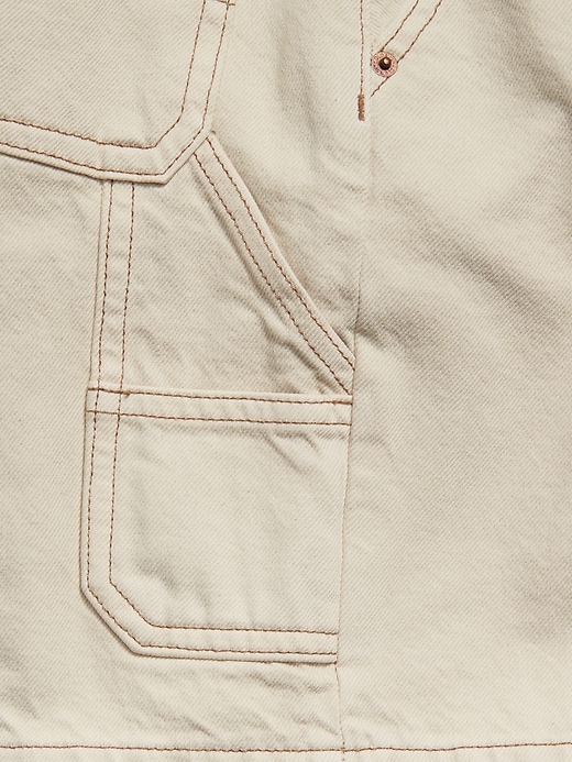 Image number 5 showing, Knee Length Baggy Carpenter Jean Shorts for Boys