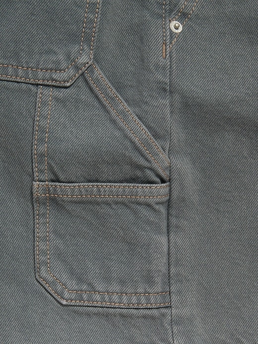 Image number 5 showing, Knee Length Baggy Carpenter Jean Shorts for Boys