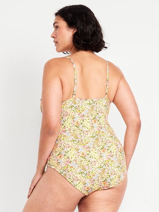 Image number 8 showing, Textured One-Piece Balconette Swimsuit