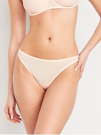 Image number 1 showing, Low-Rise Mesh Thong Underwear