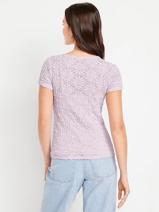 Image number 2 showing, Lace Crew-Neck Top