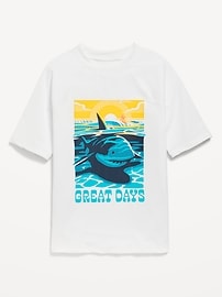 Image number 1 showing, Short-Sleeve Graphic Rashguard Swim Top for Boys