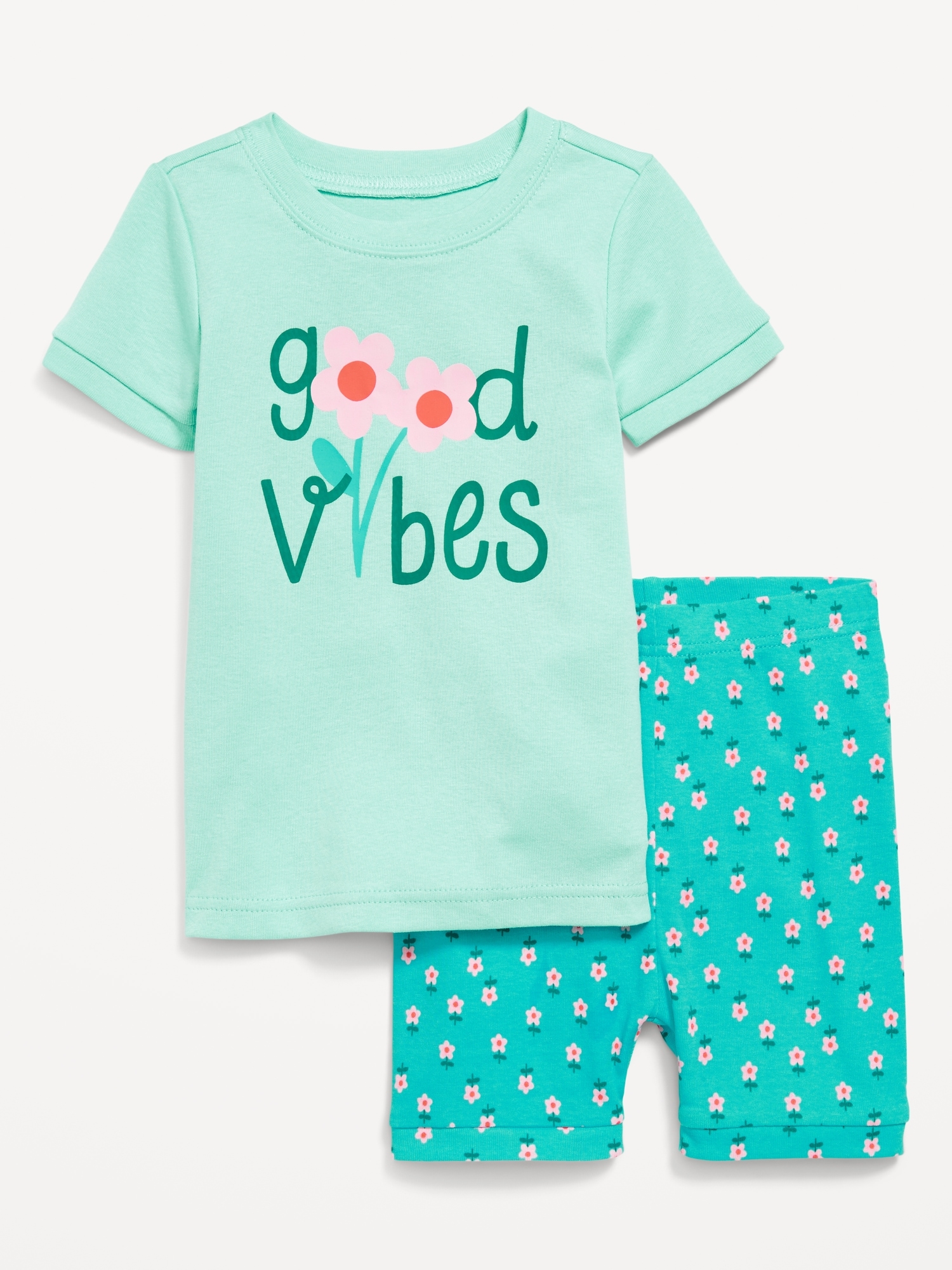 Snug-Fit Graphic Pajama Set for Toddler & Baby