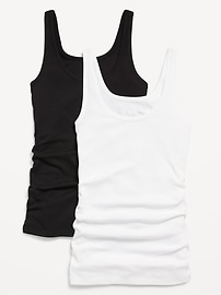 Image number 1 showing, Maternity First Layer Rib-Knit Tank Top 2-Pack
