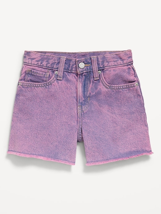Image number 4 showing, High-Waisted Frayed-Hem Jean Shorts for Girls