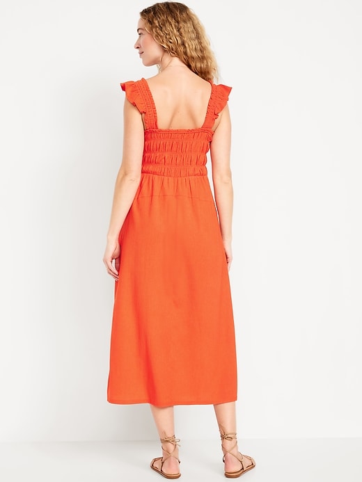 Image number 2 showing, Fit &amp; Flare Smocked Midi Dress