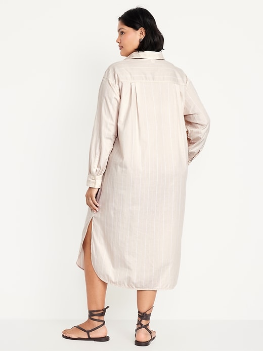 Image number 7 showing, Striped Midi Shirt Dress