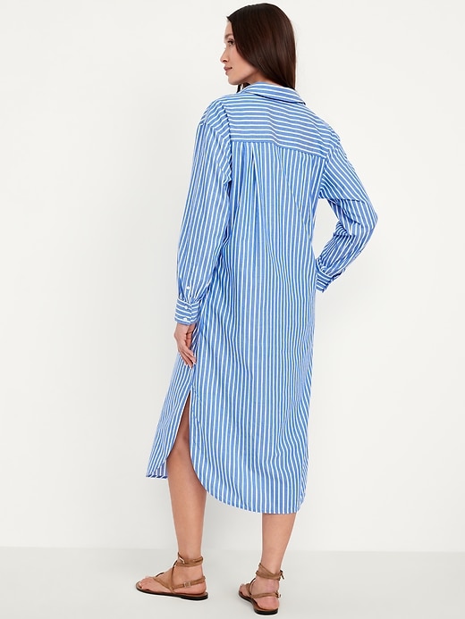 Image number 8 showing, Striped Midi Shirt Dress