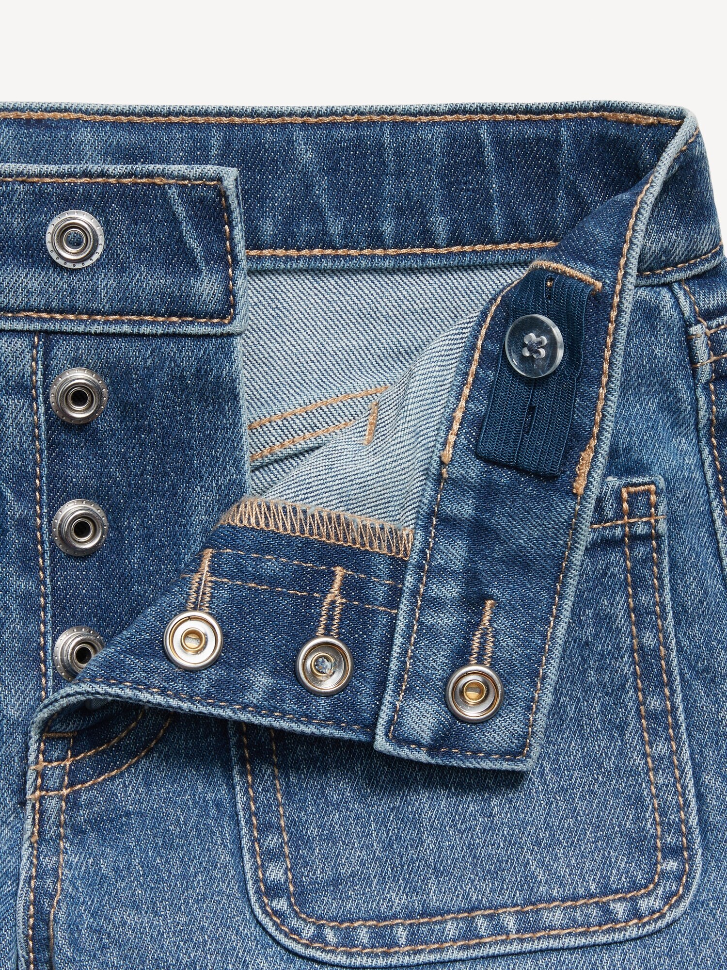 Шорты Old Navy High-Waisted Jean Midi Shorts для девочек, цвет: Небесно-голубой — фото 5