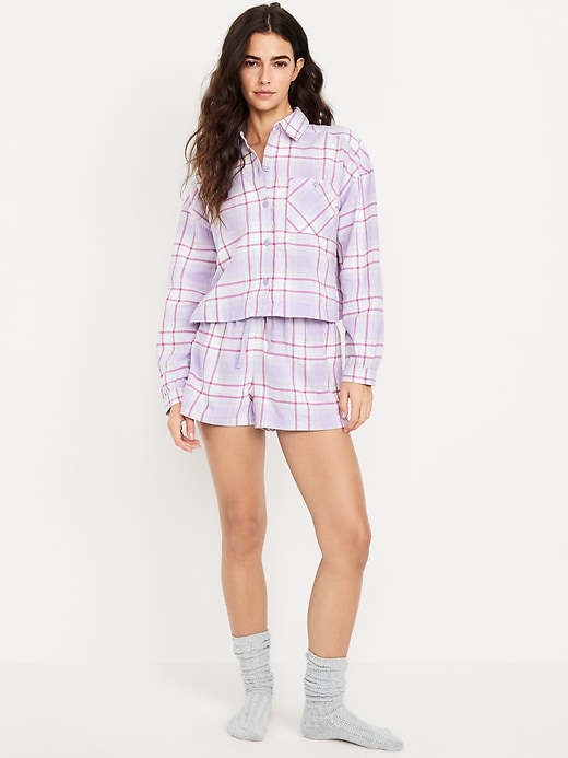 Image number 1 showing, Flannel Pajama Short Set