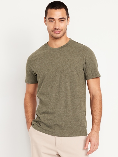 Crew-Neck T-Shirt - Dark Green Heather