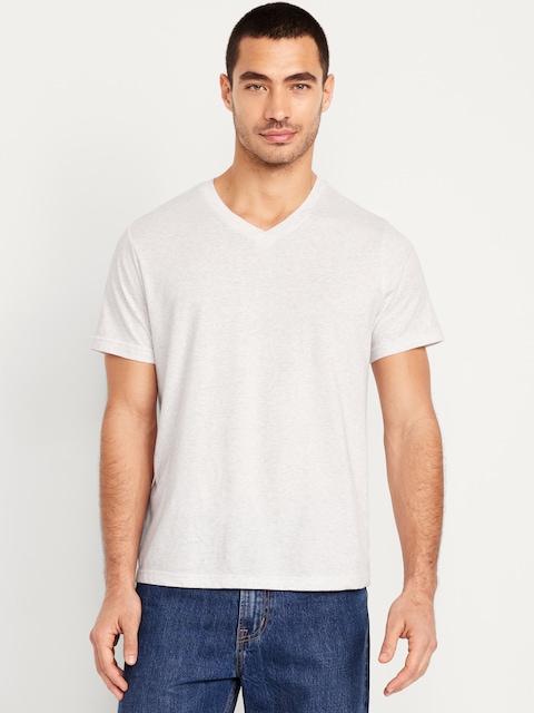 V-Neck T-Shirt - Medium Heather Gray