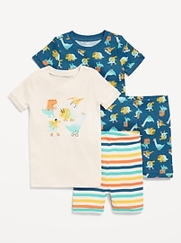 Image number 1 showing, Snug-Fit Graphic Pajama 4-Piece Set for Toddler & Baby