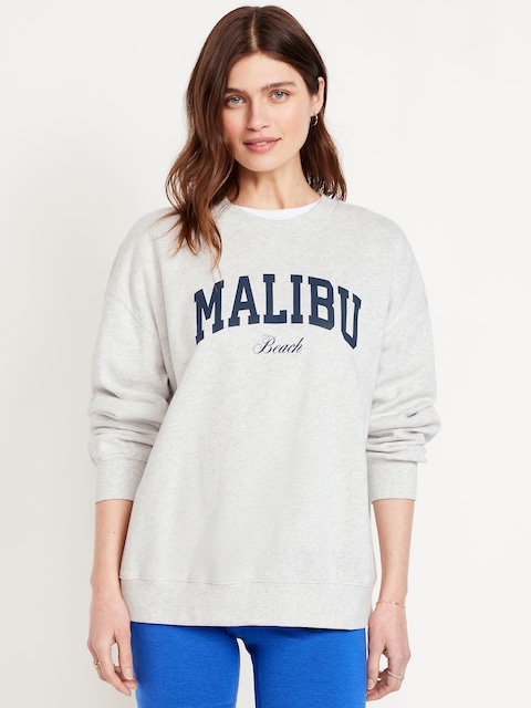 SoComfy Oversized Graphic Sweatshirt - Malibu Beach