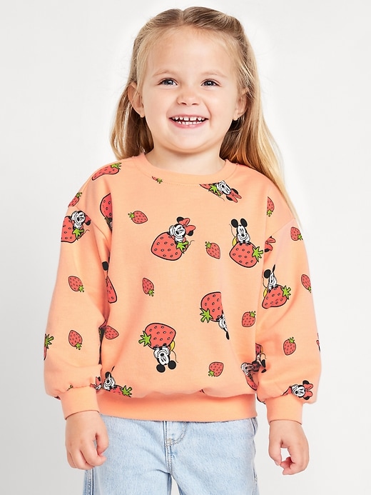 View large product image 1 of 2. Disney© Minnie Mouse Graphic Sweatshirt for Toddler Girls