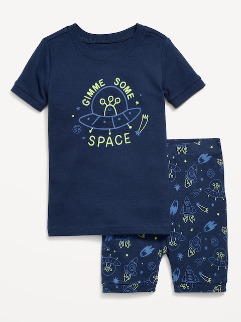 Snug-Fit Graphic Pajama Set for Toddler & Baby - From Outer Space