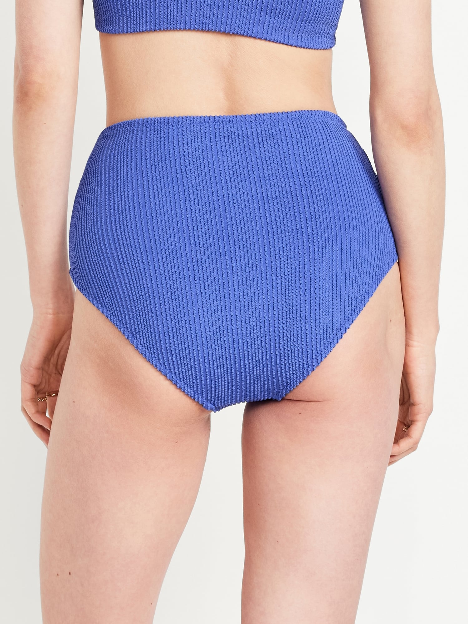 Низ бикини Matte, высокая посадка — Old Navy, цвет: Синий — фото 2