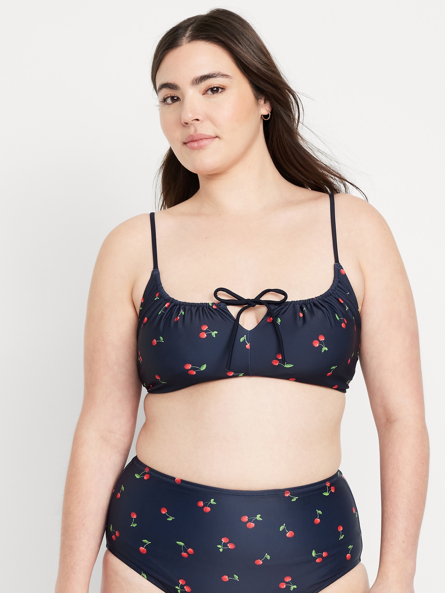 Верх бикини Matte, со сборками — Old Navy, цвет: Вишнёвый — фото 5