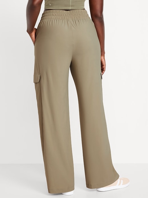 Image number 5 showing, High-Waisted SleekTech Wide-Leg Cargo Pants