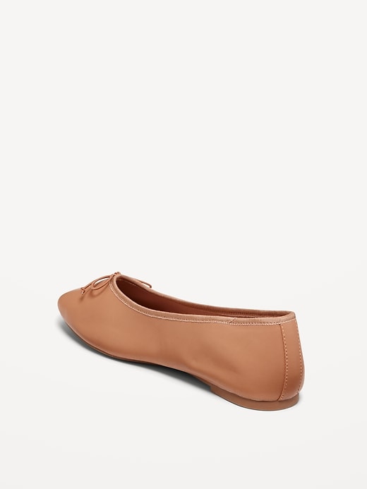 Image number 4 showing, Faux-Leather Ballet Flats