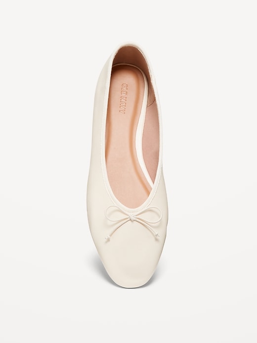 Image number 2 showing, Faux-Leather Ballet Flats