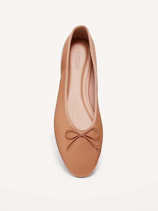 Image number 8 showing, Faux-Leather Ballet Flats