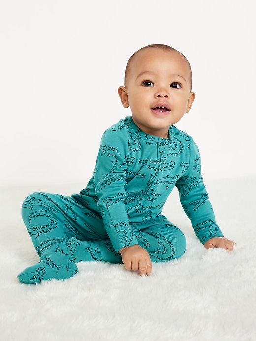 View large product image 1 of 1. 2-Way-Zip Sleep &amp; Play Footed One-Piece for Baby