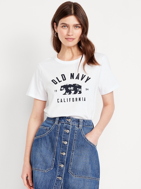 EveryWear Logo-Graphic T-Shirt - Sea Salt