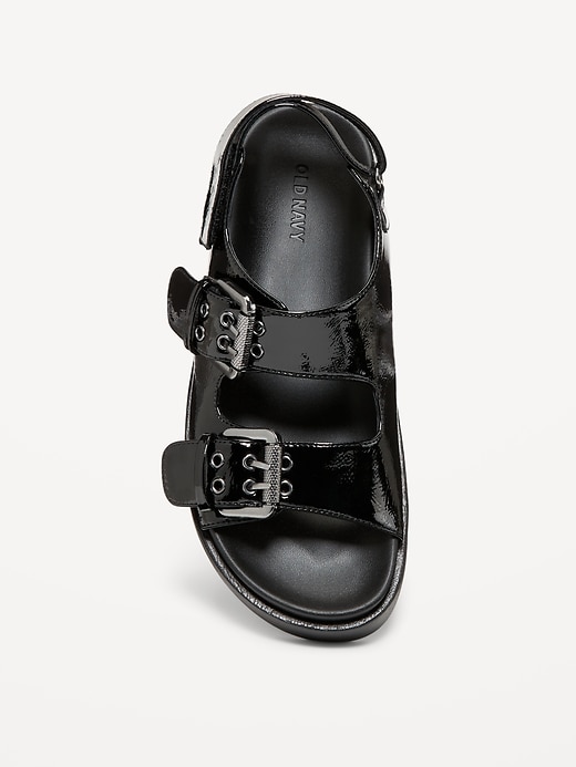 Image number 5 showing, Faux-Leather Chunky Buckle Sandals