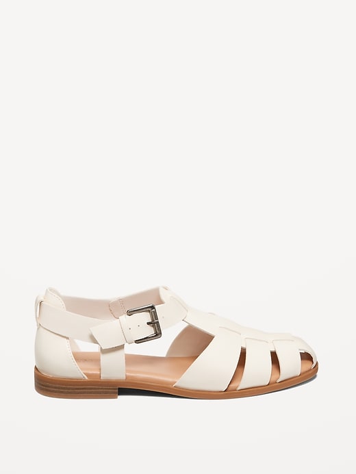 Image number 3 showing, Faux-Leather Fisherman Sandals