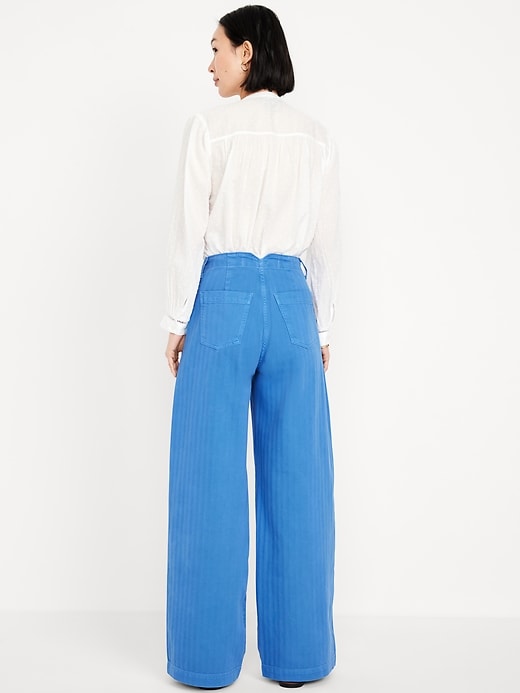 Image number 3 showing, High-Waisted Baggy Wide-Leg Jeans