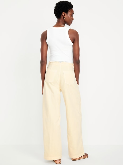 Image number 3 showing, High-Waisted Baggy Wide-Leg Jeans